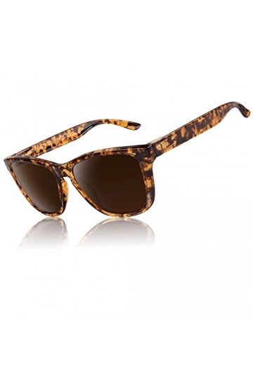 LINVO Lunettes de Soleil Femme Polarisées Mode Classiques,Lunettes de Soleil Homme Transparente Protection UV400,Sports Condu