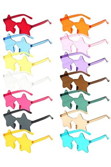 Lunettes de soleil étoile sans cadre, lunettes de soleil étoile, lunettes couleur bonbon transparent, lunettes teintées, acce