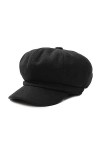 DORRISO Élégant Femmes Béret Chapeau Loisir Voyage Chapeau Newsboy Béret Chapeau Basque Femme Chapeau Octogonal 54-60CM Noir