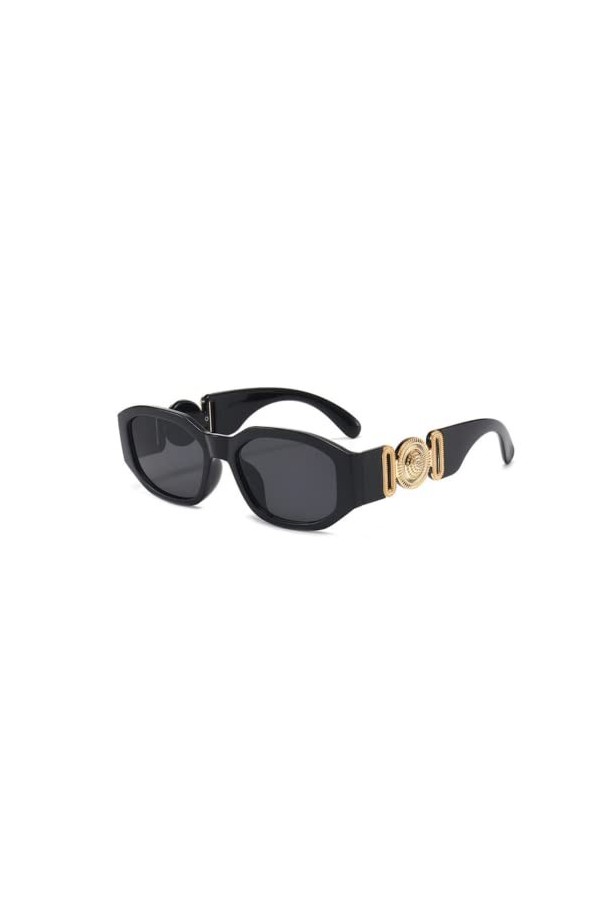 MC Limited Lunettes de soleil biggie style medusa unisexe Noir 
