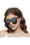 LVIOE Lunettes de Soleil Polarisées œil de Chat pour Femme, Protection UV 400-élégantes/Surdimensionnées Lunette de Soleil N