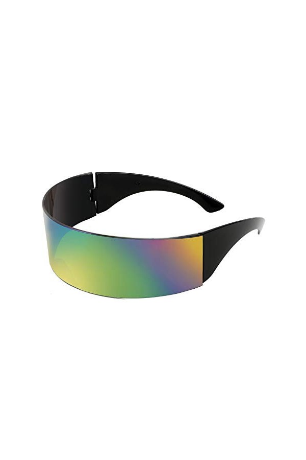 FEISEDY Lunettes de Soleil Futuristes Hommes Femmes Cyclopes étroites - Lunettes Rapides - Pour Halloween, Noël, Carnaval, Fe