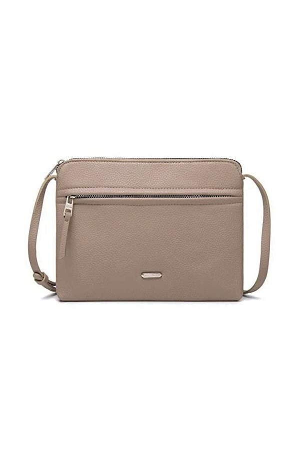 David Jones - Sac Bandoulière Femme - Sacoche Plate Petit Sac à Main Porté Epaule Simili Cuir PU - Besace Pochette Ville Clas