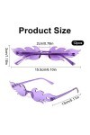 GOSHIES 12 Paires Lunettes de Soleil en Forme Flamme Lunettes de Soleil sans Monture Drôle de Lunettes de Soleil de Fête pour