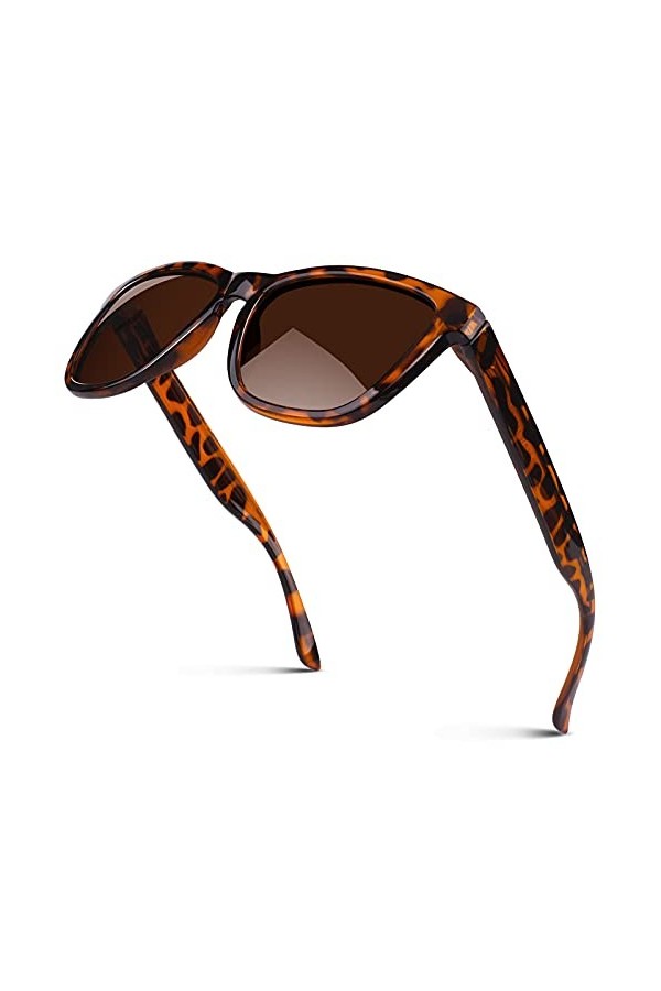 CGID Lunettes de Soleil Homme Femme Polarisée Classique Retro Années 80 Designer Sport Ultra Léger Protection UV400 MJ17