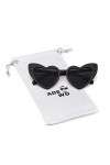 ADEWU Lunettes de soleil en forme de cœur pour mariage style rétro unisexe protection UV lunettes de fête mode féminine