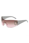 YAMEIZE Mode Y2K Wraparound Cycling Lunettes de Soleil - pour les Femmes Hommes Mode Oversized Wrap Around Lunettes de Sport 