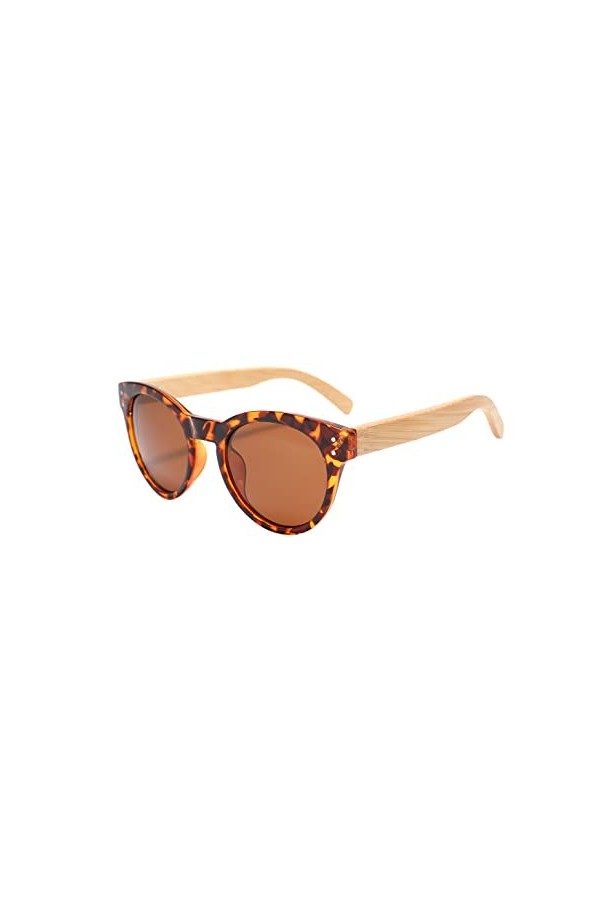 MIAROZ Lunettes de Soleil en Bois Lunettes de Soleil Homme Mode Lunette de Soleil Femme Polarisées Protection UV400 Noir 