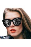 Myiaur Lunettes de Soleil Polarisées Carrées pour Femme avec Verres Anti-reflets, Lunettes de Vintage pour Femme Protection U