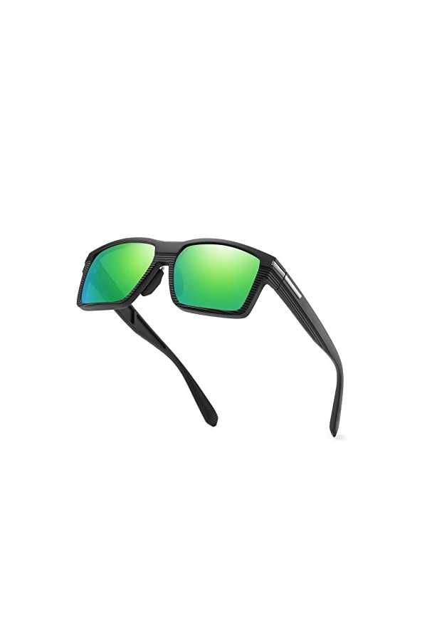 GREENTREEN Lunettes de soleil polarisées pour hommes femmes sport lunettes de soleil TR cadre super léger lunettes de conduit