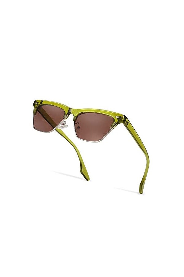 Myiaur Y2K Semi-sans Monture Lunettes de Soleil Polarisées Protection UV pour Femmes/Hommes