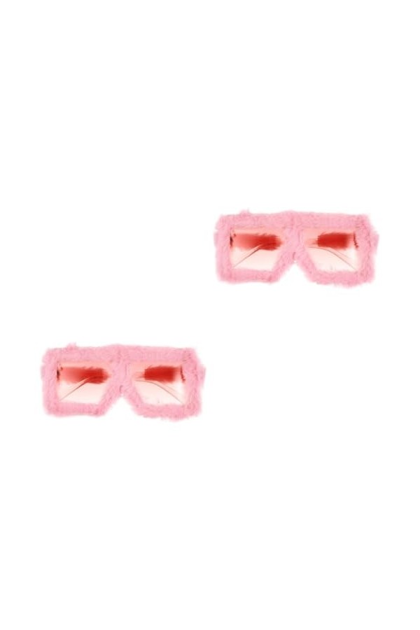 ABOOFAN 2 Pièces Lunettes Drôles Lunettes De Soleil De Mode Pour Femmes Lunettes Décoratives Lunettes De Soleil Floues En Pel