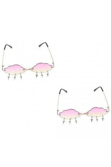 SOIMISS 2 Pièces Lunettes De Soleil Nuage Il Pleut Des Lunettes De Soleil Lunettes En Forme De Nuage Chapeau Accessoire De Lu