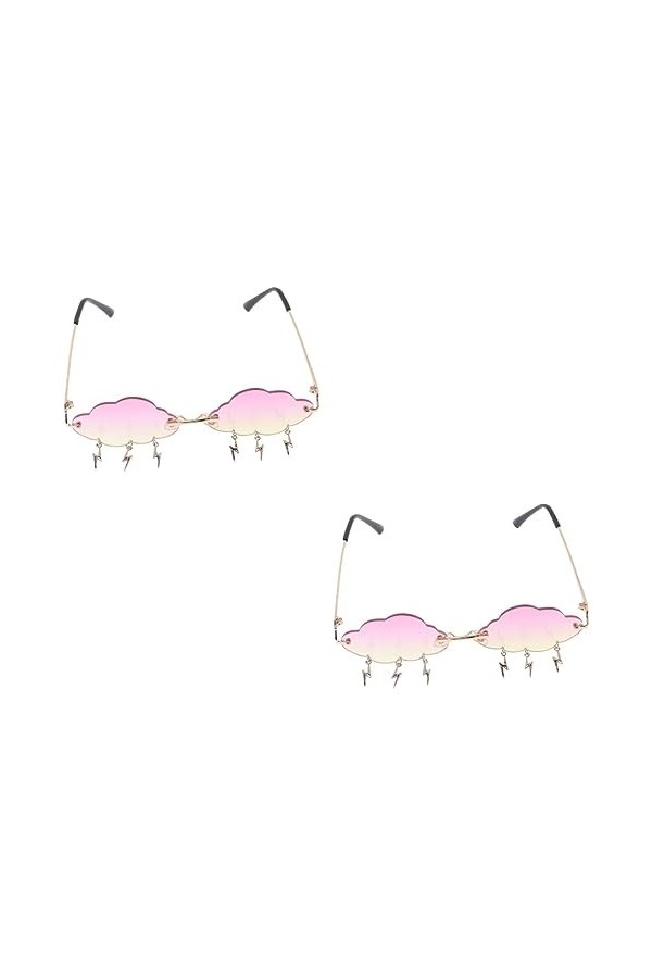 SOIMISS 2 Pièces Lunettes De Soleil Nuage Il Pleut Des Lunettes De Soleil Lunettes En Forme De Nuage Chapeau Accessoire De Lu