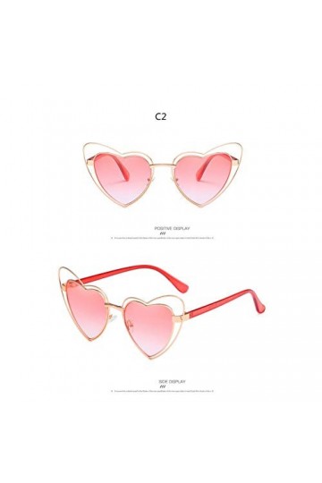 TYJYTM Lunettes de soleil Cat Eye Personnalité Coeur Lunettes de soleil Haute Qualité Femmes Transparent Océan Lunettes Lunet