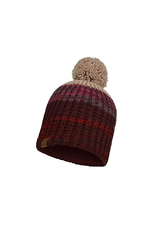 Buff Bonnet Tricoté Polaire Alina Maroon