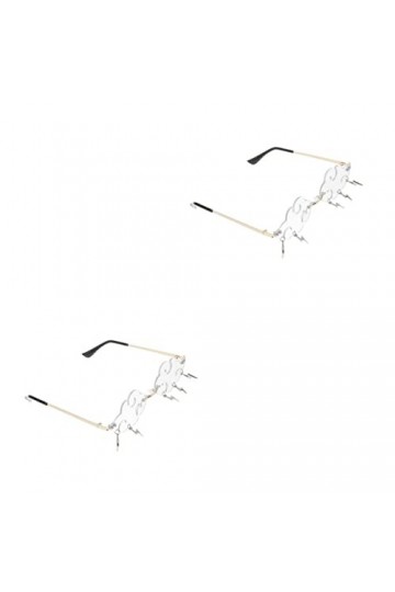 GALPADA 2 Paires Nuage Foudre Soleil Faveurs De Fête Danniversaire Discothèque Rétro Lunettes Disco Femme Lunettes De Soleil