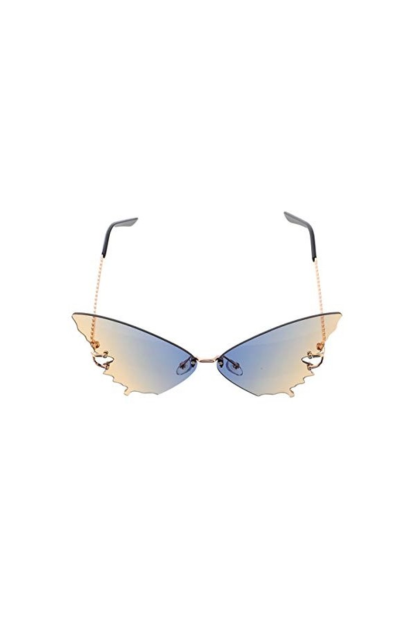 1 Pc Lunettes De Soleil Papillon Coloré Lunettes Disco Femme Décor Extérieur Lunettes De Soleil De Soirée Cosplay Lunettes En