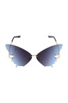 1 Pc Lunettes De Soleil Papillon Coloré Lunettes Disco Femme Décor Extérieur Lunettes De Soleil De Soirée Cosplay Lunettes En
