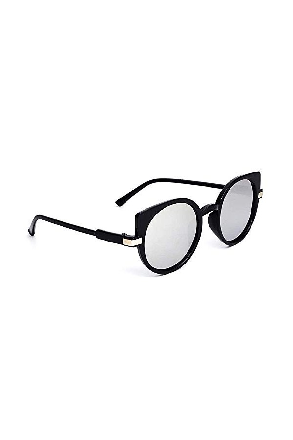 Lunettes de soleil femme chat - femme - rondes - yeux de chat - miroir - yeux de chat - fille - papillon - rétro - vintage - 