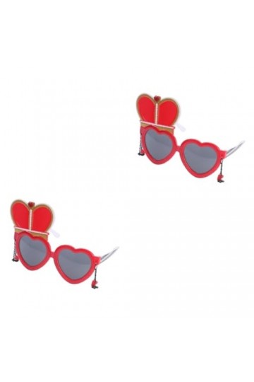 Abaodam 2 Pièces Femmes Surdimensionné Coeur Lunettes De Soleil Lunettes De Soleil En Forme De Coeur Mode Lunettes De Soleil 