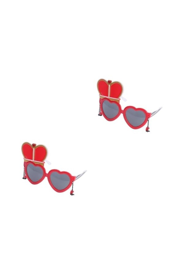 Abaodam 2 Pièces Femmes Surdimensionné Coeur Lunettes De Soleil Lunettes De Soleil En Forme De Coeur Mode Lunettes De Soleil 