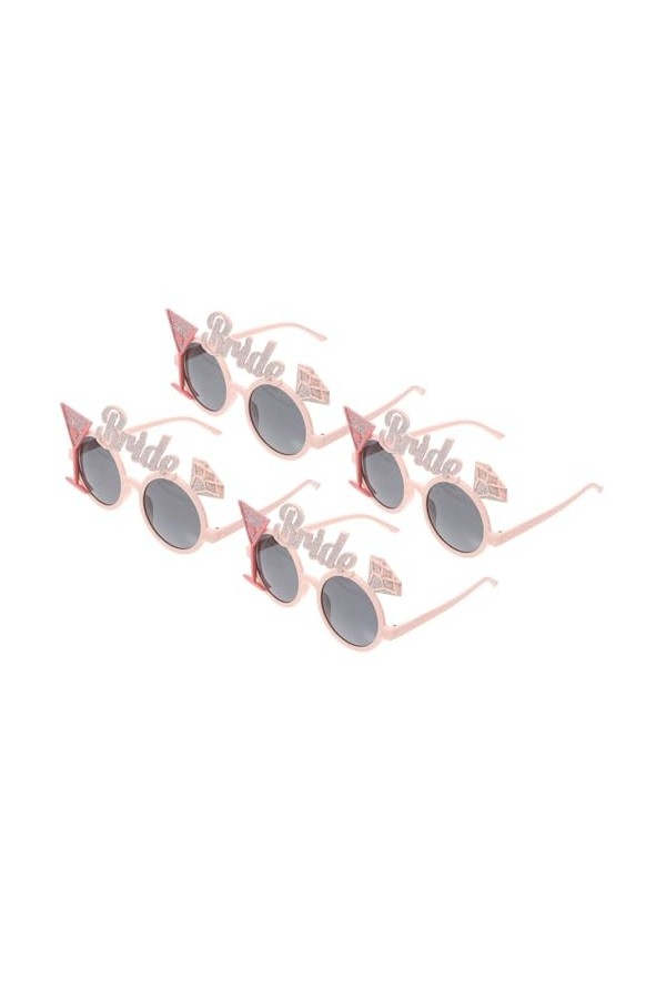 Abaodam 4 Pièces Lunettes De Noce Fête Des Années 80 Lunettes Daccessoires Photo Fournitures De Douche Nuptiale Lunettes De 