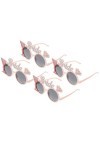 Abaodam 4 Pièces Lunettes De Noce Fête Des Années 80 Lunettes Daccessoires Photo Fournitures De Douche Nuptiale Lunettes De 