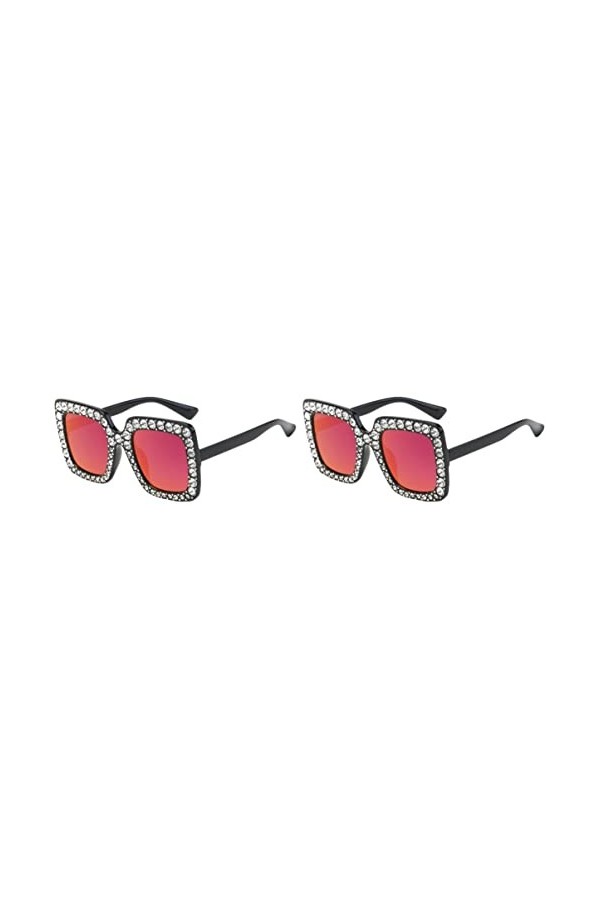 SOIMISS 2 Pièces Lunettes De Soleil Tendance Pour Femmes Lunettes De Soleil De Mode Pour Femmes Lunettes De Mode Pour Femmes