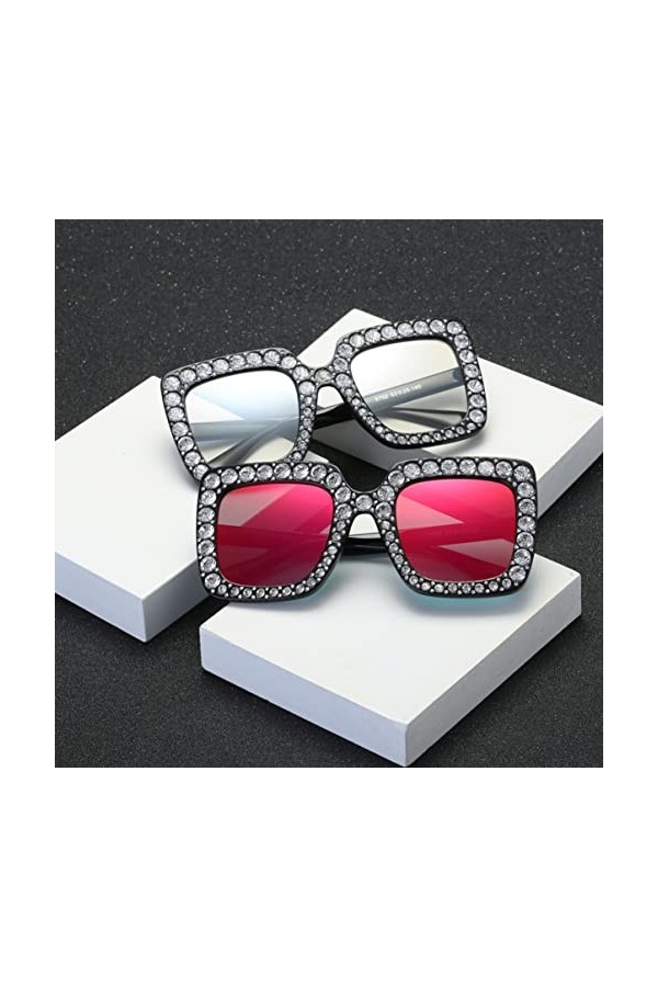 SOIMISS 2 Pièces Lunettes De Soleil Tendance Pour Femmes Lunettes De Soleil De Mode Pour Femmes Lunettes De Mode Pour Femmes