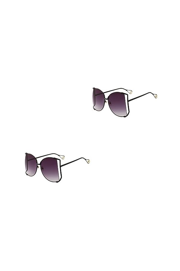 DOITOOL 2 Pièces Lunettes De Soleil Polarisées Lunettes De Soleil Polarisées Femmes Lunettes Rondes Femme Mode Lunettes Femme