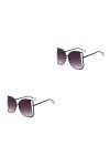 DOITOOL 2 Pièces Lunettes De Soleil Polarisées Lunettes De Soleil Polarisées Femmes Lunettes Rondes Femme Mode Lunettes Femme