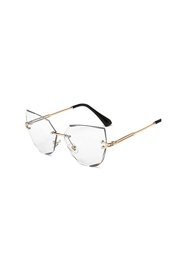 Cat Eye Femmes Lunettes de Soleil Haute qualité Noir Transparent Femme Lunettes de Soleil avec UV 400