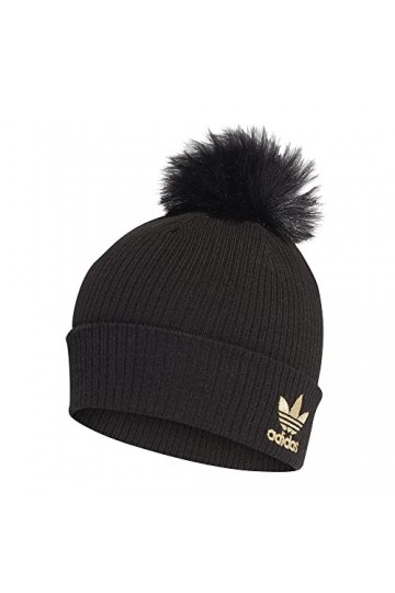 adidas Femme W Fur Pom Beani Hat, black/metallic gold, XL EU