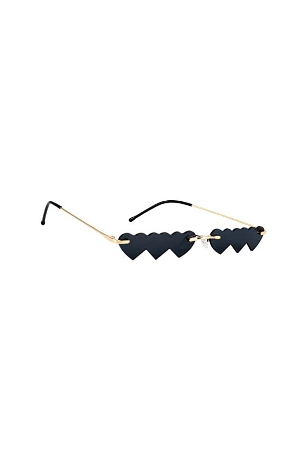 BESPORTBLE 1 Pc Lunettes De Soleil Coeur Sans Monture Lunettes De Soleil Élancées Vintage Lunettes De Soleil Étroites Rétro A