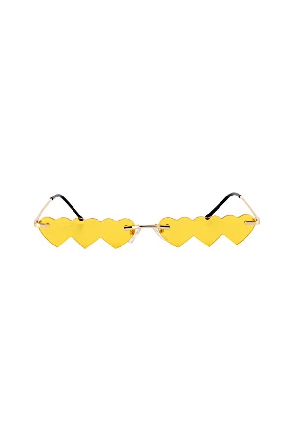 BESPORTBLE 1 Pc Lunettes De Soleil Coeur Sans Monture Lunettes De Soleil Élancées Vintage Lunettes De Soleil Étroites Rétro A