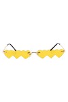 BESPORTBLE 1 Pc Lunettes De Soleil Coeur Sans Monture Lunettes De Soleil Élancées Vintage Lunettes De Soleil Étroites Rétro A