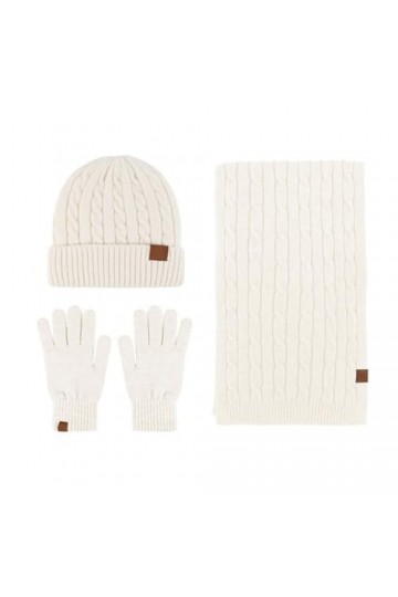 Ensemble De Gants DÉcharpe De Chapeau Pour Femmes - Ensemble De Gants De Gants Pour Écran Tactile De Bonnet De Mode 3 Pièces