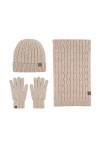 Ensemble Bonnet, Écharpe Et Gants En Tricot 3 Pièces – Ensemble DHiver Froid, Écharpe Ronde Chaude, Chapeau Tricoté Doux Pou