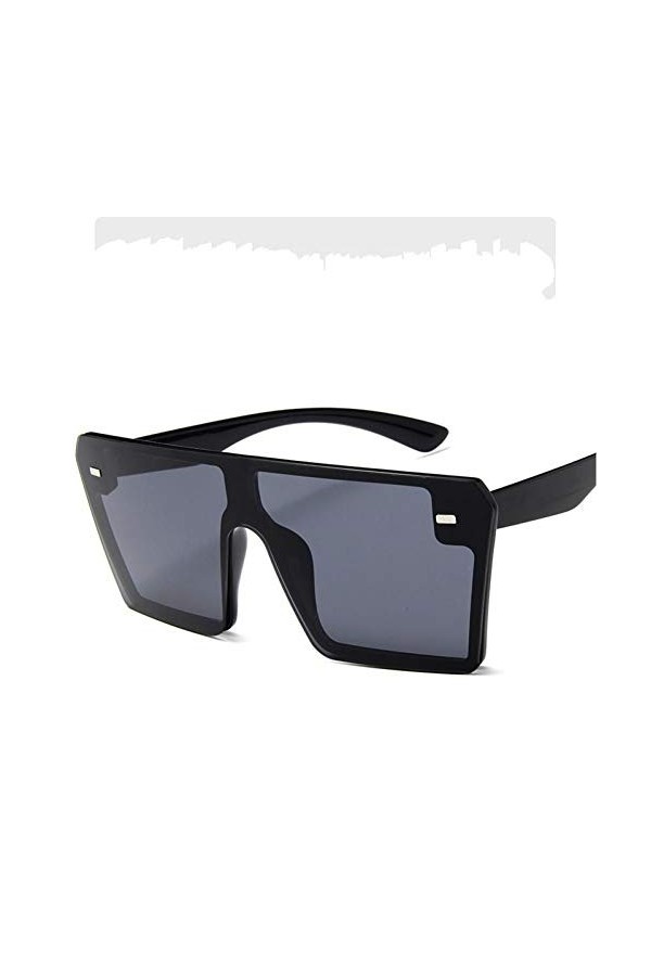 EDCPLM Lunettes De Soleil Hommes Femmes Surdimensionnées Lunettes De Soleil Carrées Femmes Marque Designer Mode Haut Plat Dég
