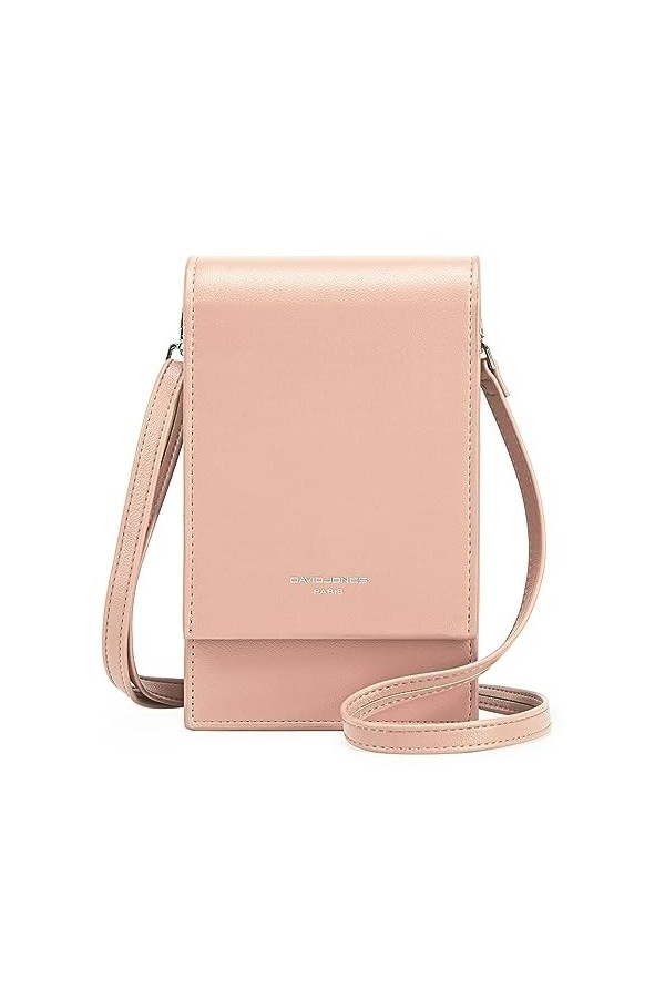 David Jones - Sac Bandoulière Téléphone Portable Femme - Petit Sac à Main Porté Epaule - Mini Pochette Sacoche Elégant - Simi