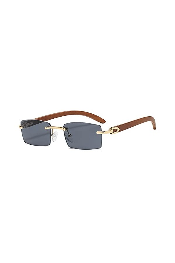 LUOXUEFEI De Soleil Lunettes Lunettes De Soleil Rectangle Hommes Lunettes De Soleil Sans Monture Femmes Accessoires Bleu Marr