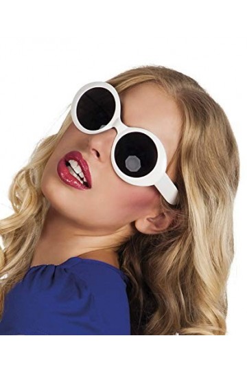 TH-MP Lunettes de soleil ovales années 60 et 70 - Style rétro - Pour costume