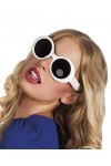TH-MP Lunettes de soleil ovales années 60 et 70 - Style rétro - Pour costume
