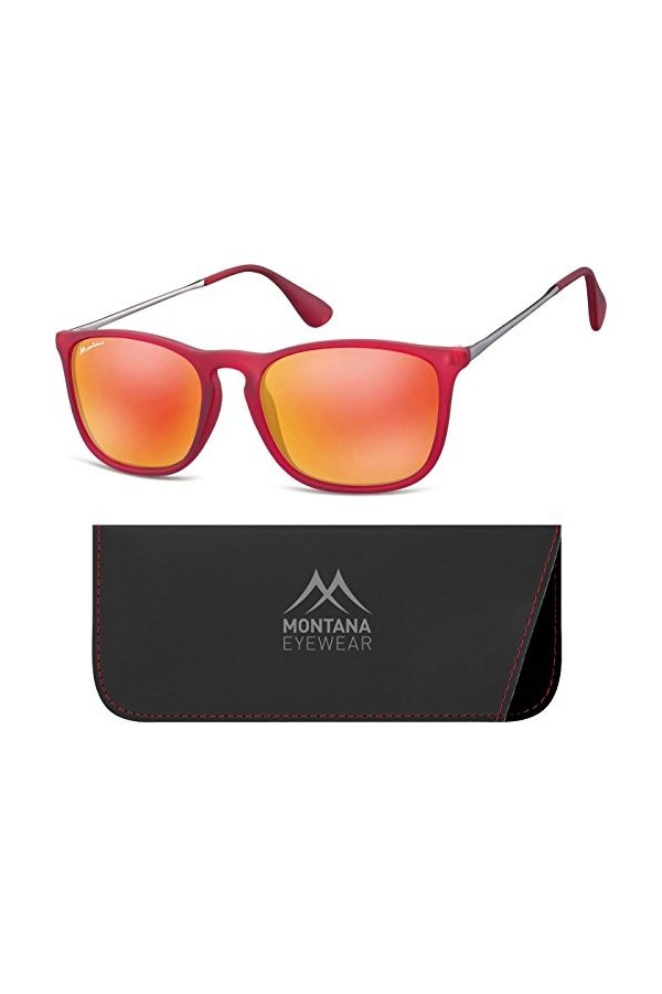 Montana MS34B Lunettes de Soleil, Rouge, 54 Unisex