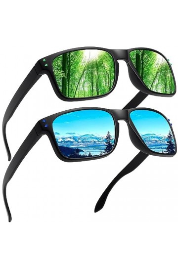 LEDING&BEST Lunettes de Soleil Polarisées pour Homme Femmes Classique ultraléger TR90 Montures lunettes/Pour les sports 100% 
