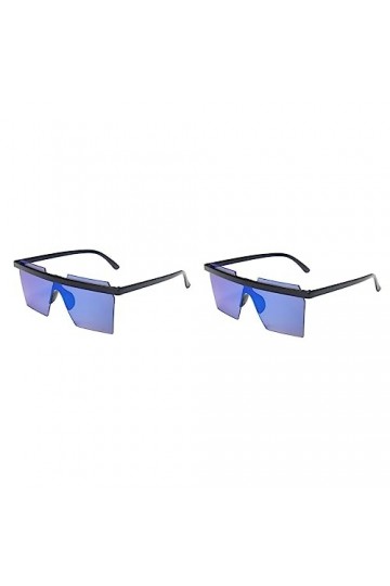 SOIMISS 2 Pièces Femmes Lunettes De Soleil Surdimensionné Lunettes Élégantes Pour Femmes Lunettes De Soleil Miroir Lunettes D