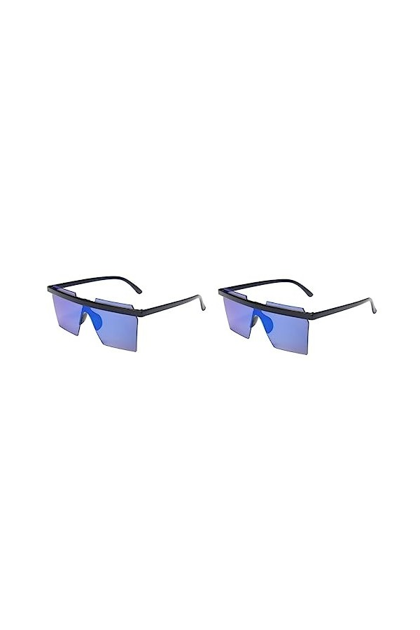 SOIMISS 2 Pièces Femmes Lunettes De Soleil Surdimensionné Lunettes Élégantes Pour Femmes Lunettes De Soleil Miroir Lunettes D