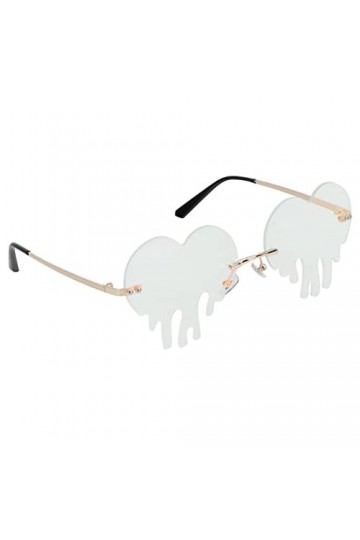 TENDYCOCO 1 Paire Lunettes De Goutte Damour Lunettes De Soleil Hawaïennes Lunettes De Soleil De Quai Pour Femmes Des Lunette