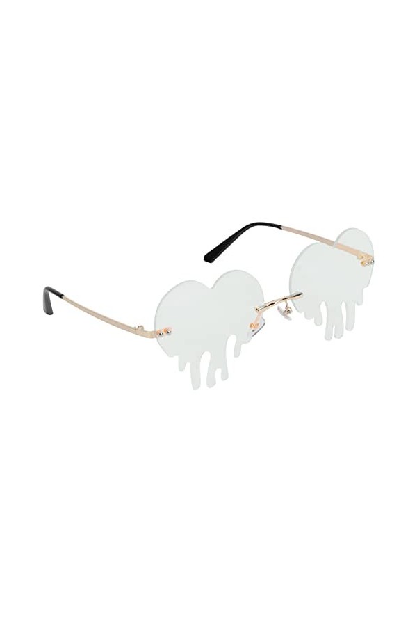 TENDYCOCO 1 Paire Lunettes De Goutte Damour Lunettes De Soleil Hawaïennes Lunettes De Soleil De Quai Pour Femmes Des Lunette